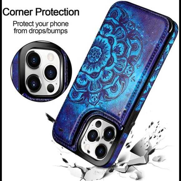 Wallet Case Compatible with iPhone 13 Pro MAX Case 5G 6.7-inch - Picture 2 of 7